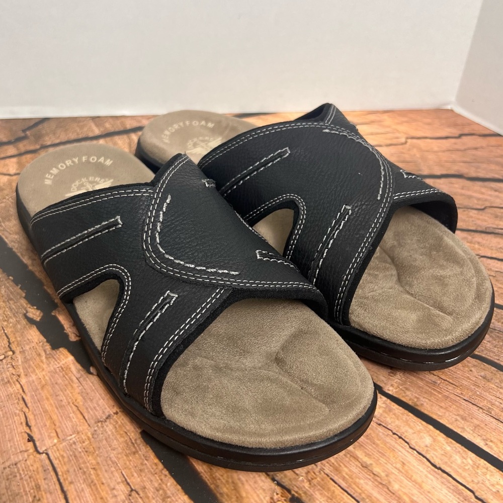 Dockers Memory Foam‎ Black Slide Sandals Mens 9